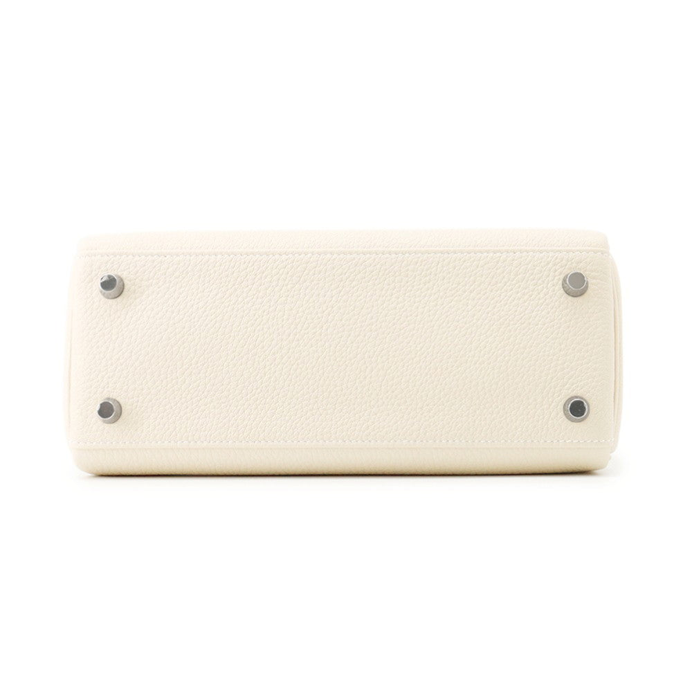 HERMES Kelly Retourne Craie Togo Leather Size 25