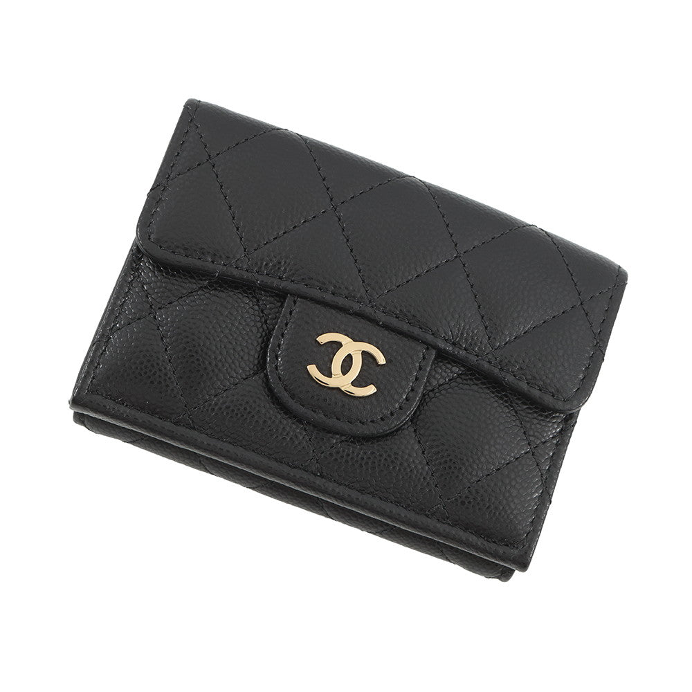 CHANEL Matelasse Classic Small Flap Wallet BlackAP0230 Caviar Leather