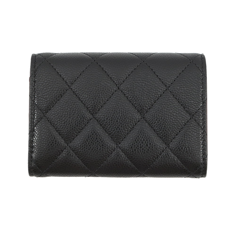 CHANEL Matelasse Classic Small Flap Wallet BlackAP0230 Caviar Leather