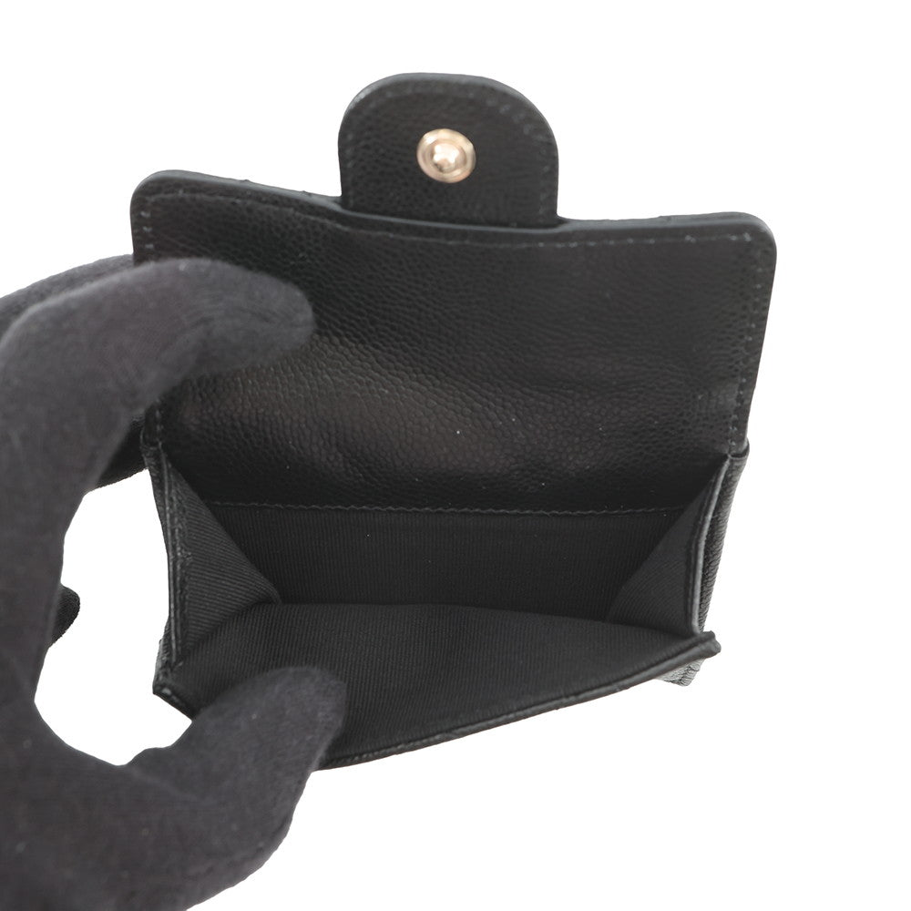 CHANEL Matelasse Classic Small Flap Wallet BlackAP0230 Caviar Leather