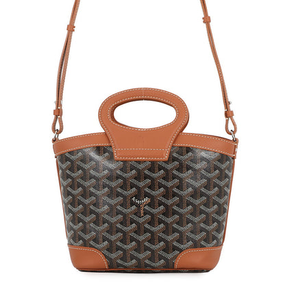 GOYARD Beluga 2-Way Handbag Black/TanBELUGAMINTY01CL03P PVC Leather Size Mini