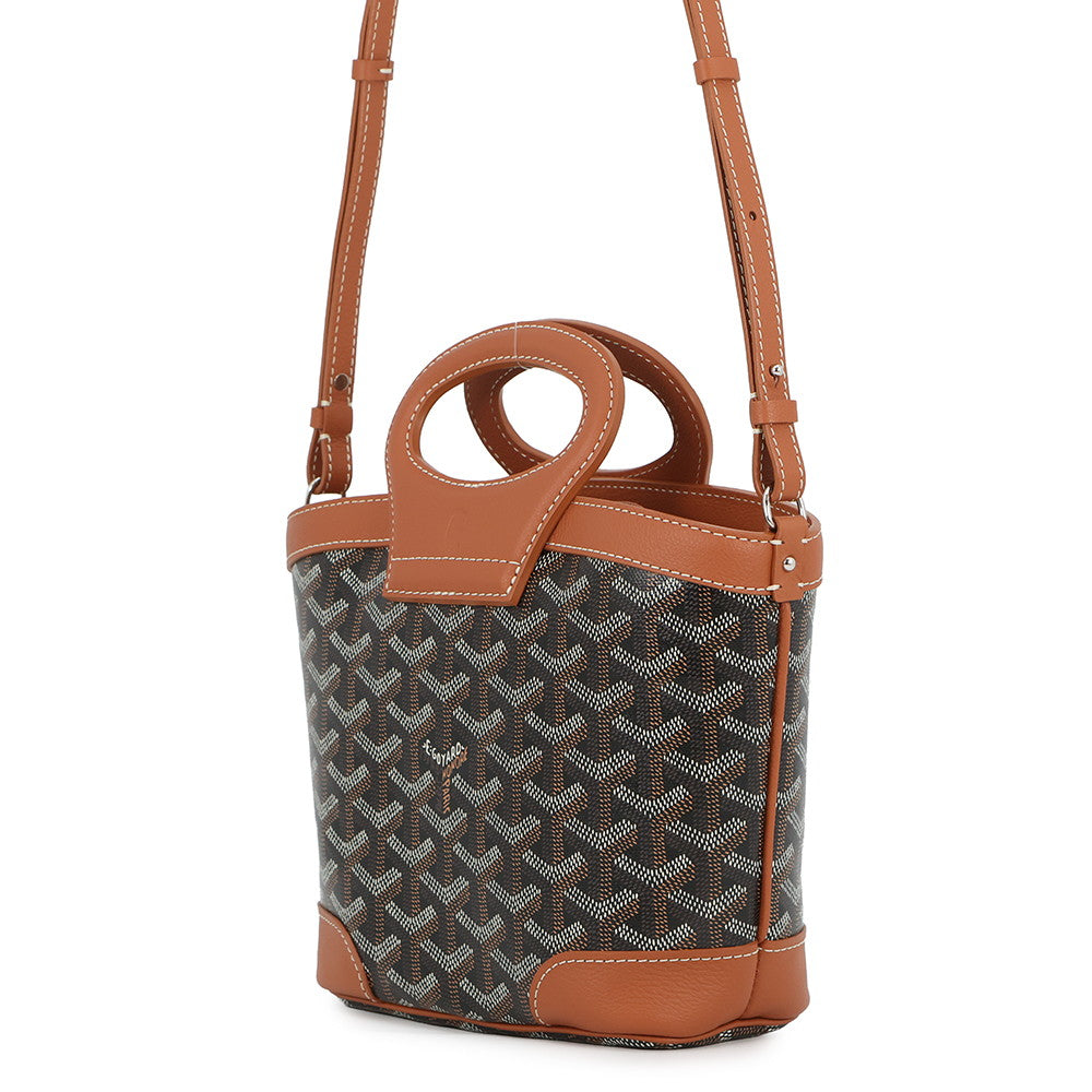 GOYARD Beluga 2-Way Handbag Black/TanBELUGAMINTY01CL03P PVC Leather Size Mini