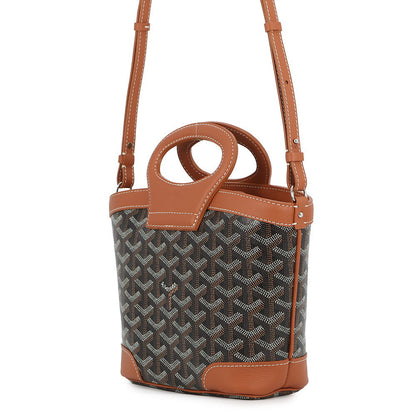 GOYARD Beluga 2-Way Handbag Black/TanBELUGAMINTY01CL03P PVC Leather Size Mini