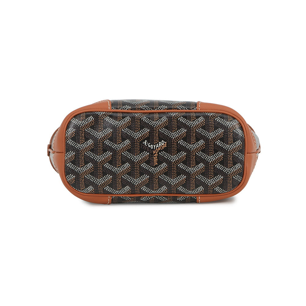 GOYARD Beluga 2-Way Handbag Black/TanBELUGAMINTY01CL03P PVC Leather Size Mini