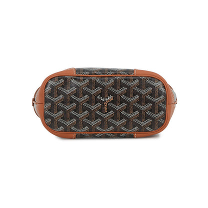 GOYARD Beluga 2-Way Handbag Black/TanBELUGAMINTY01CL03P PVC Leather Size Mini