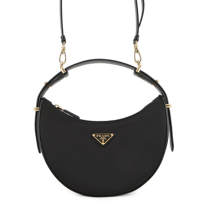 PRADA Arkhe 2WAY Shoulder Bag Black1BC194 Nylon Leather Size Small