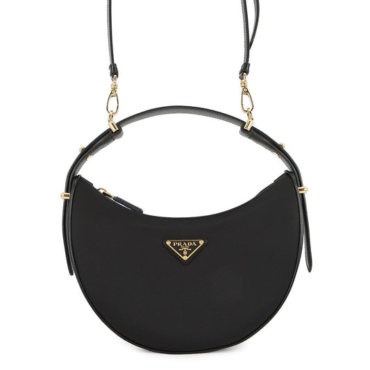 PRADA Arkhe 2WAY Shoulder Bag Black1BC194 Nylon Leather Size Small