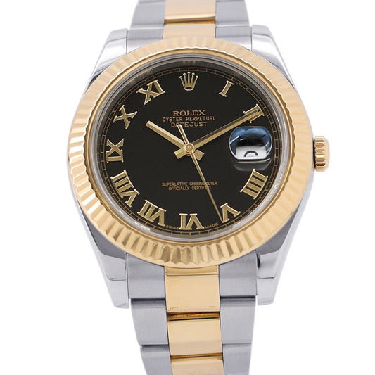 ROLEX Datejust II W41mm Stainless Steel K18YG Black Dial116333