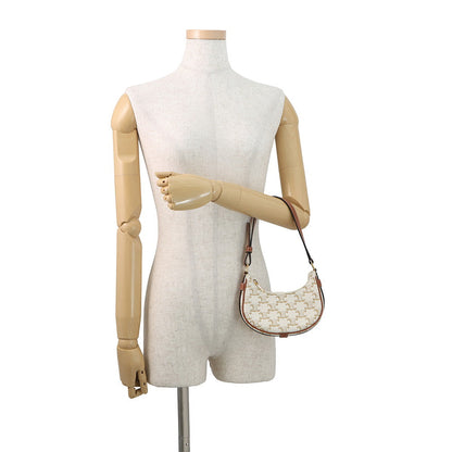 CELINE Ava Handbag White/Tan10I602DS1.01TA PVC Calf Leather Size Mini