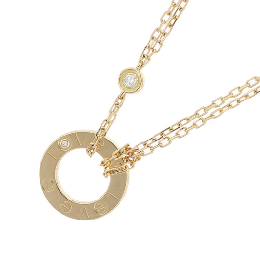 CARTIER Love Circle Diamond NecklaceB7219500 18K Yellow Gold
