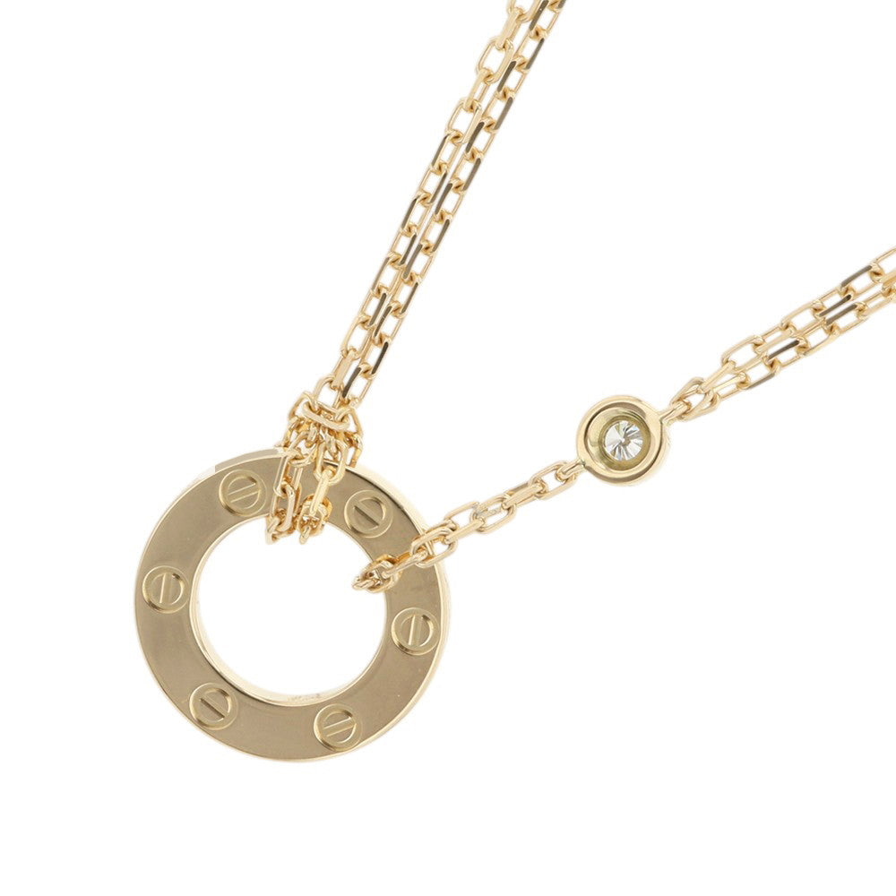 CARTIER Love Circle Diamond NecklaceB7219500 18K Yellow Gold