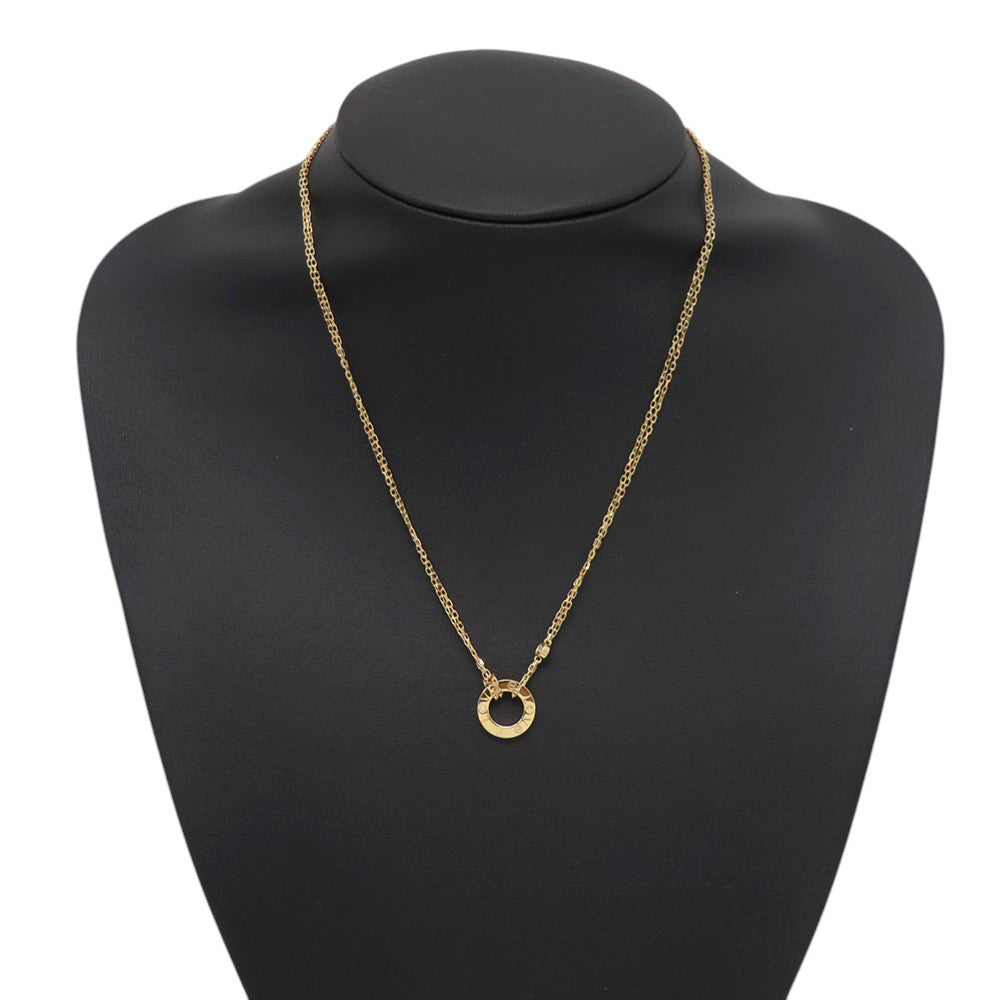 CARTIER Love Circle Diamond NecklaceB7219500 18K Yellow Gold