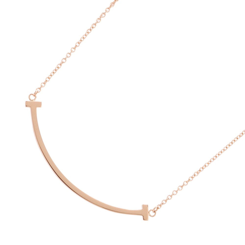 TIFFANY&Co. T Smile Smile Pendant Size Small60011678 18K Pink Gold