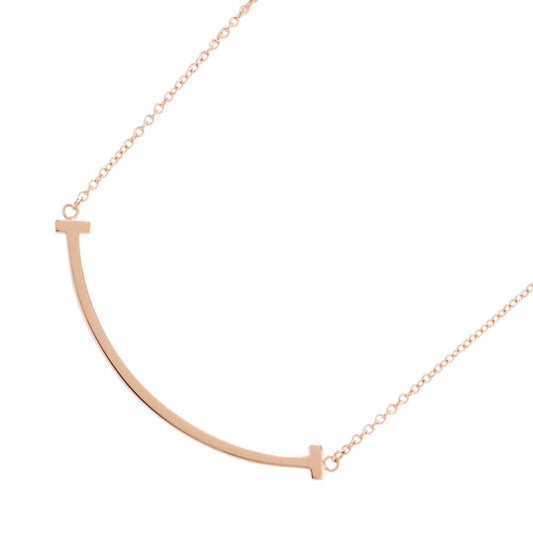 TIFFANY&Co. T Smile Smile Pendant Size Small60011678 18K Pink Gold