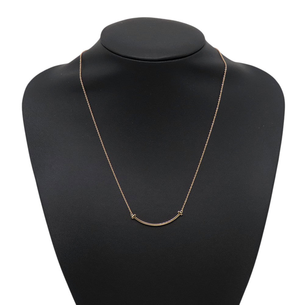 TIFFANY&Co. T Smile Smile Pendant Size Small60011678 18K Pink Gold
