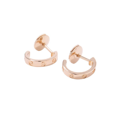 CARTIER Mini Love Earrings Size SmallB8029000 18K Pink Gold