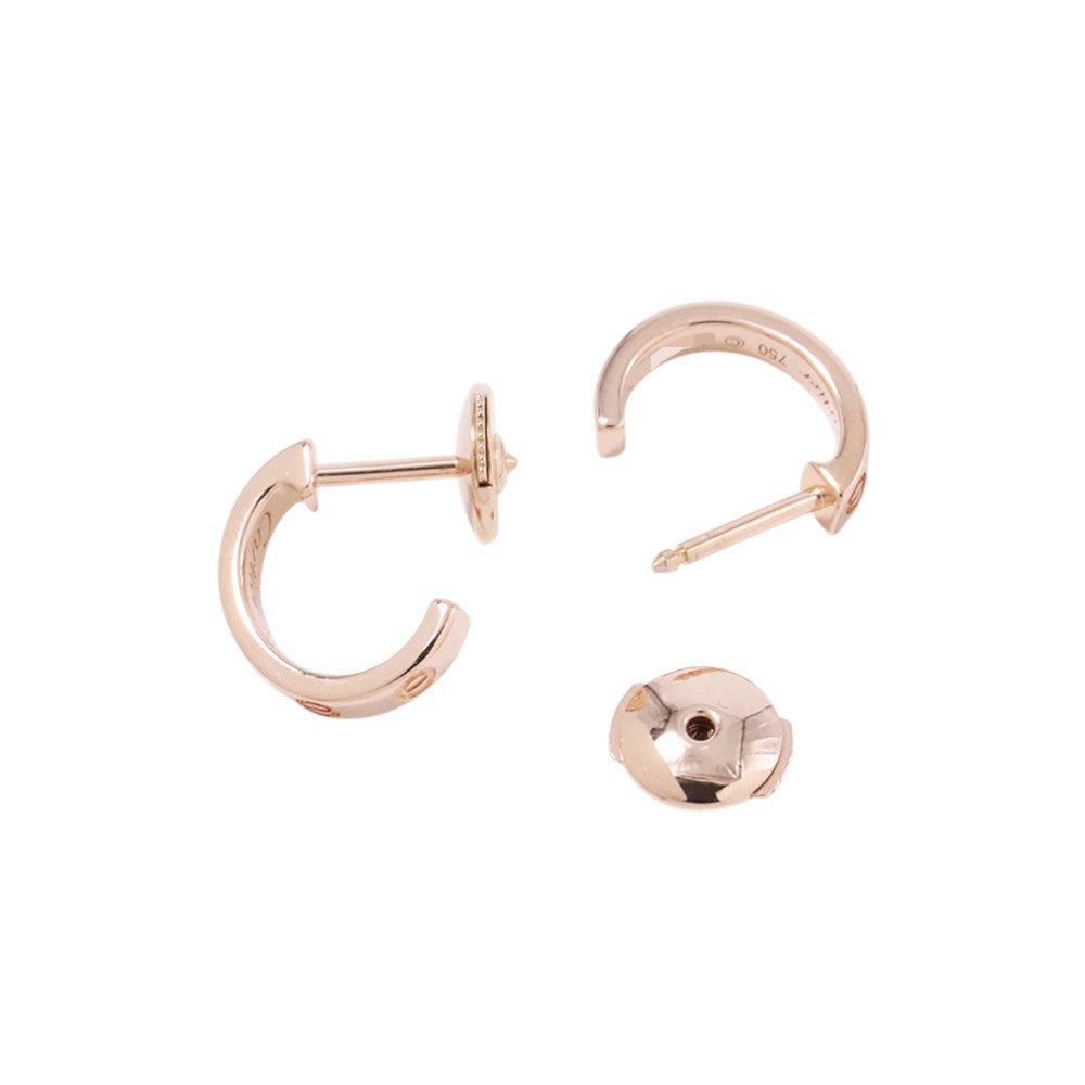 CARTIER Mini Love Earrings Size SmallB8029000 18K Pink Gold