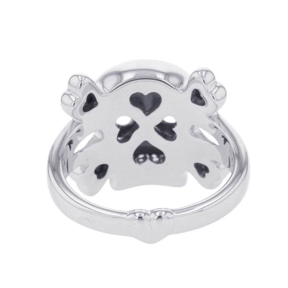 Dior Tet du Maure Skull Ring Size 55/#15 18K White Gold