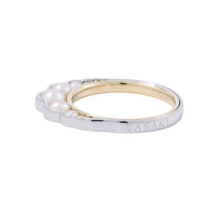 TASAKI Liquid Sculpture Pearl Ring Size Approximately No. 10 K18YG Pt900