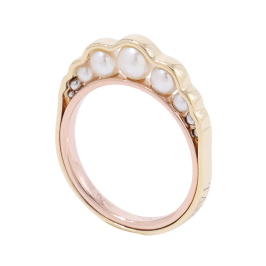 TASAKI Liquid Sculpture Pearl Ring Size Approximately No. 10 K18YG K18PG Pt900