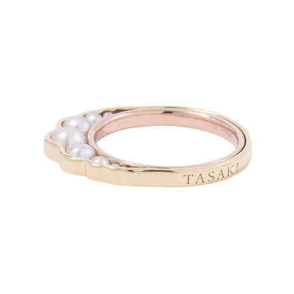 TASAKI Liquid Sculpture Pearl Ring Size Approximately No. 10 K18YG K18PG Pt900
