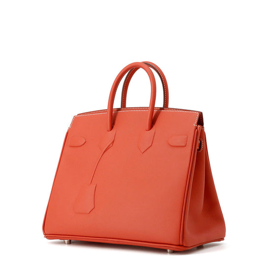 HERMES Birkin Shadow Sanguine Swift Leather Size 25