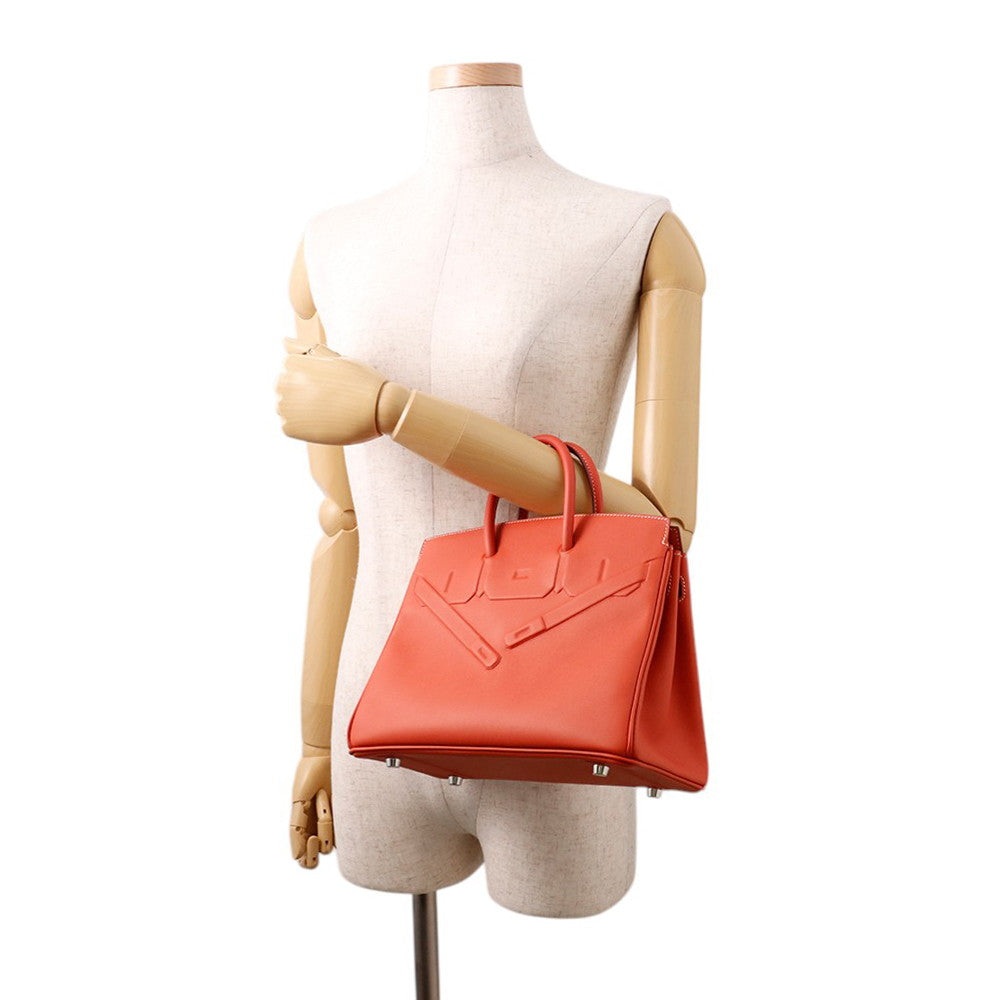 HERMES Birkin Shadow Sanguine Swift Leather Size 25