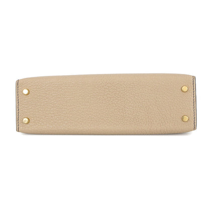 HERMES Mini Kelly2 SPO Gris Tourterelle/Nata Chevre Myzore Goatskin