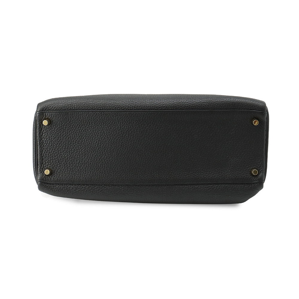 HERMES Kelly Retourne Black Togo Leather Size 35