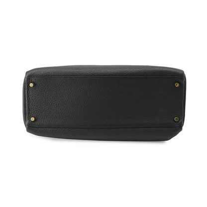 HERMES Kelly Retourne Black Togo Leather Size 35
