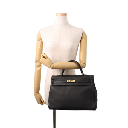 HERMES Kelly Retourne Black Togo Leather Size 35