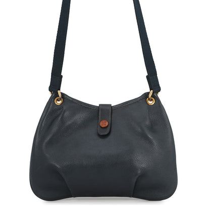 HERMES Rodeo Shoulder Bag Navy Leather