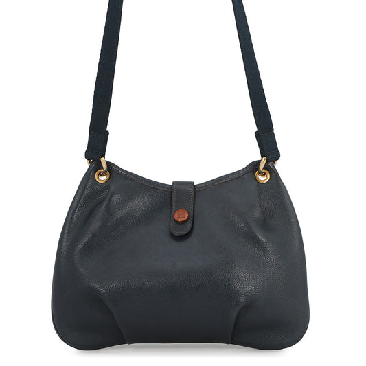 HERMES Rodeo Shoulder Bag Navy Leather