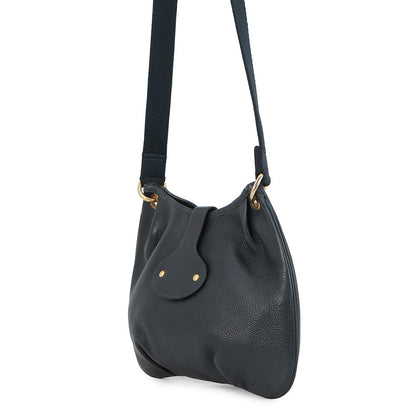 HERMES Rodeo Shoulder Bag Navy Leather