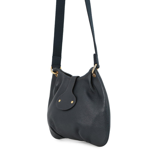 HERMES Rodeo Shoulder Bag Navy Leather