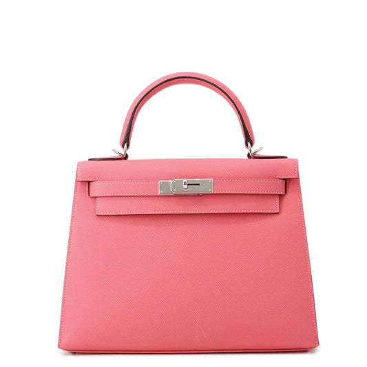 HERMES Kelly Sellier Rose Azalee Epsom Size 28