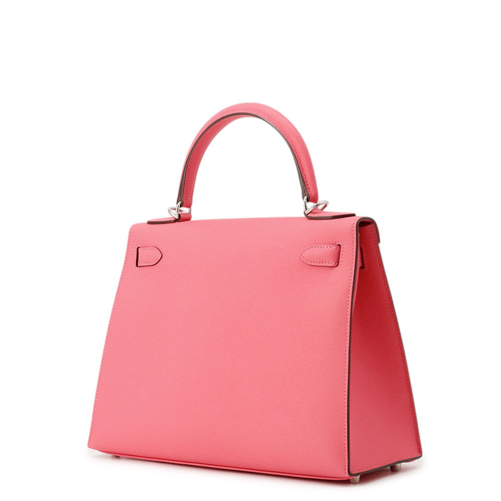 HERMES Kelly Sellier Rose Azalee Epsom Size 28
