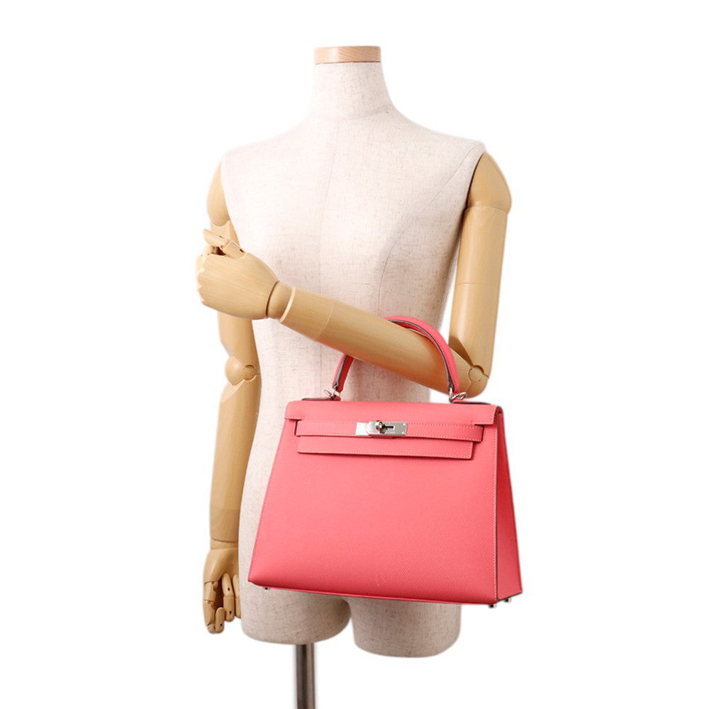 HERMES Kelly Sellier Rose Azalee Epsom Size 28
