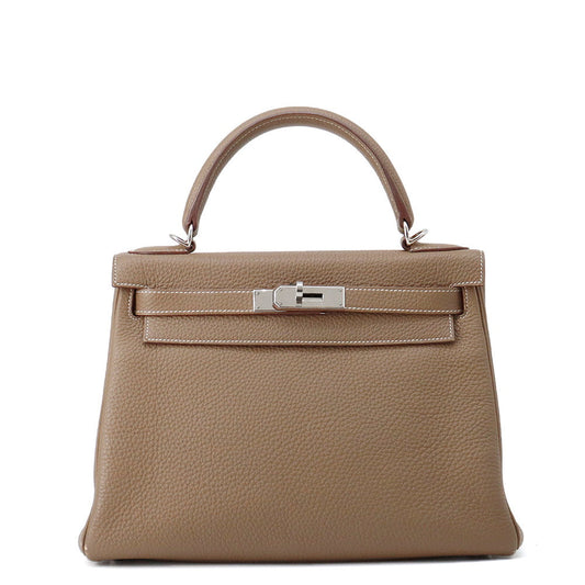 HERMES Kelly Retourne Etoupe Togo Leather Size 28