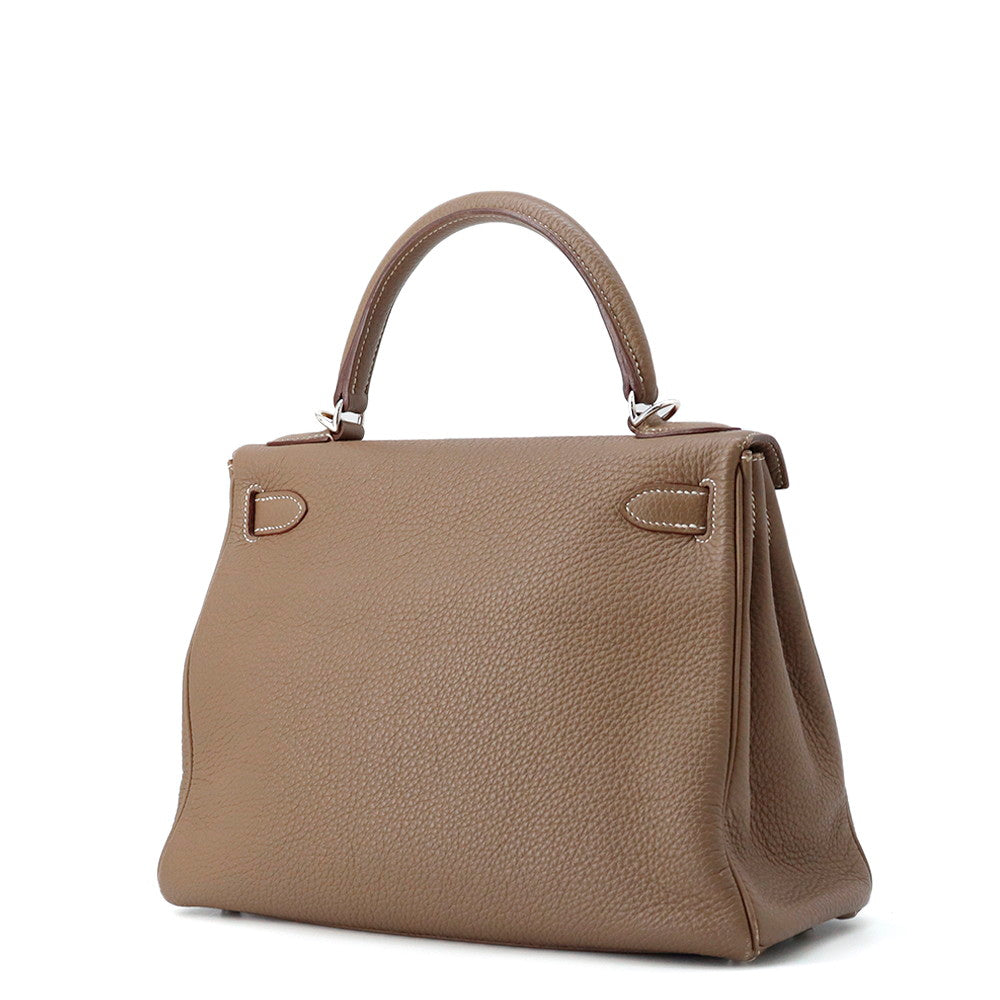 HERMES Kelly Retourne Etoupe Togo Leather Size 28