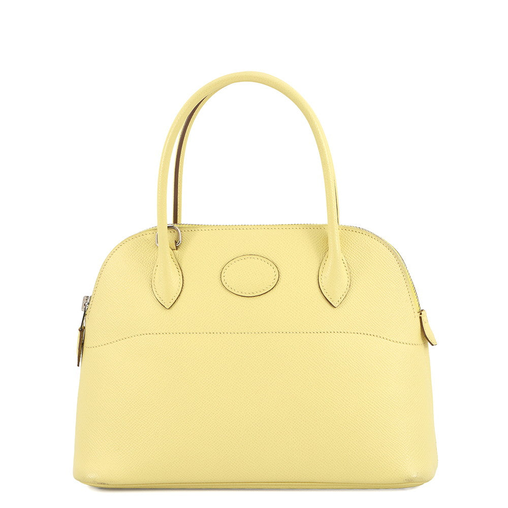 HERMES Bolide Jaune Poussin Epsom Size 27