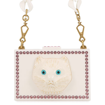 GUCCI Cat Shoulder Bag White500259 Plastic