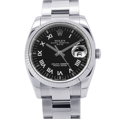 ROLEX Datejust W34mm Stainless Steel K18WG Black Dial115234