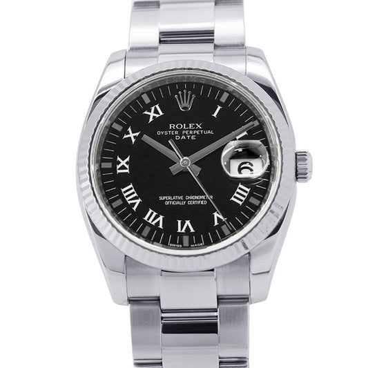 ROLEX Datejust W34mm Stainless Steel K18WG Black Dial115234