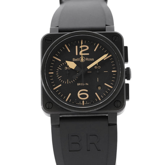 Bell&Ross Heritage Chronograph ORANGELTD W42mm Stainless Steel Rubber Black DialBR 03-94HERI-CA
