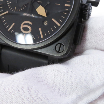 Bell&Ross Heritage Chronograph ORANGELTD W42mm Stainless Steel Rubber Black DialBR 03-94HERI-CA