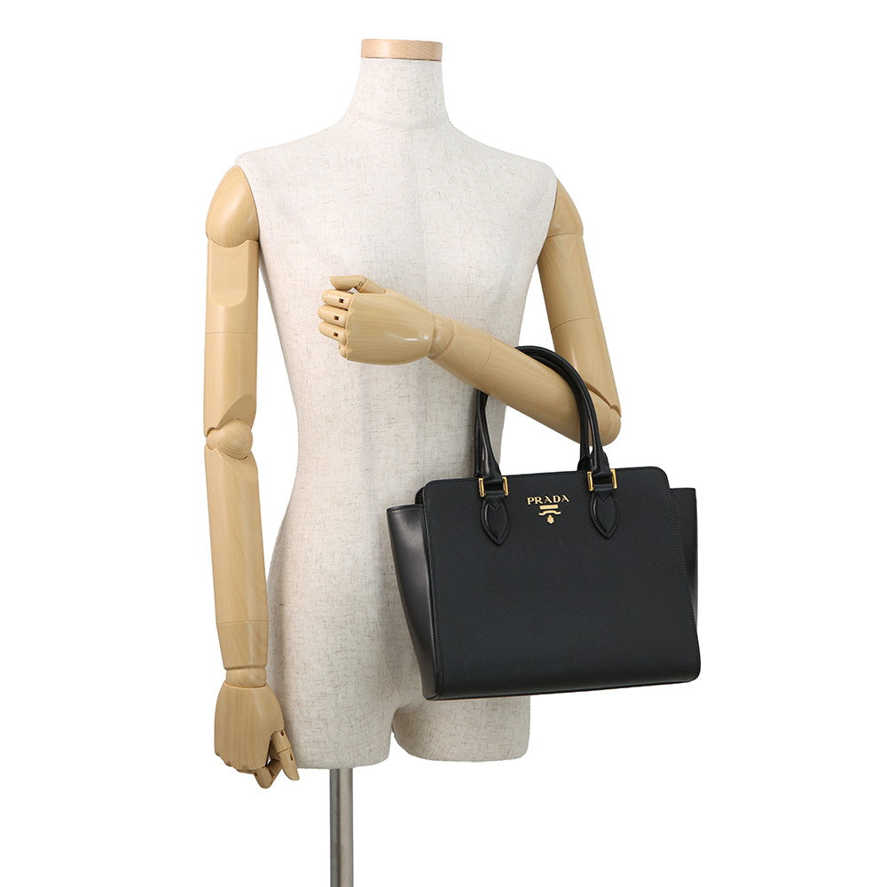 PRADA Saffiano Leather 2WAYTote Bag Black1BA113 Leather