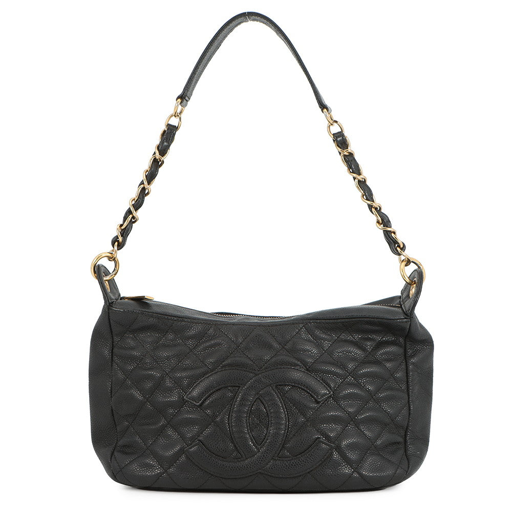 CHANEL Matelasse Shoulder Bag BlackA20993 Caviar Leather