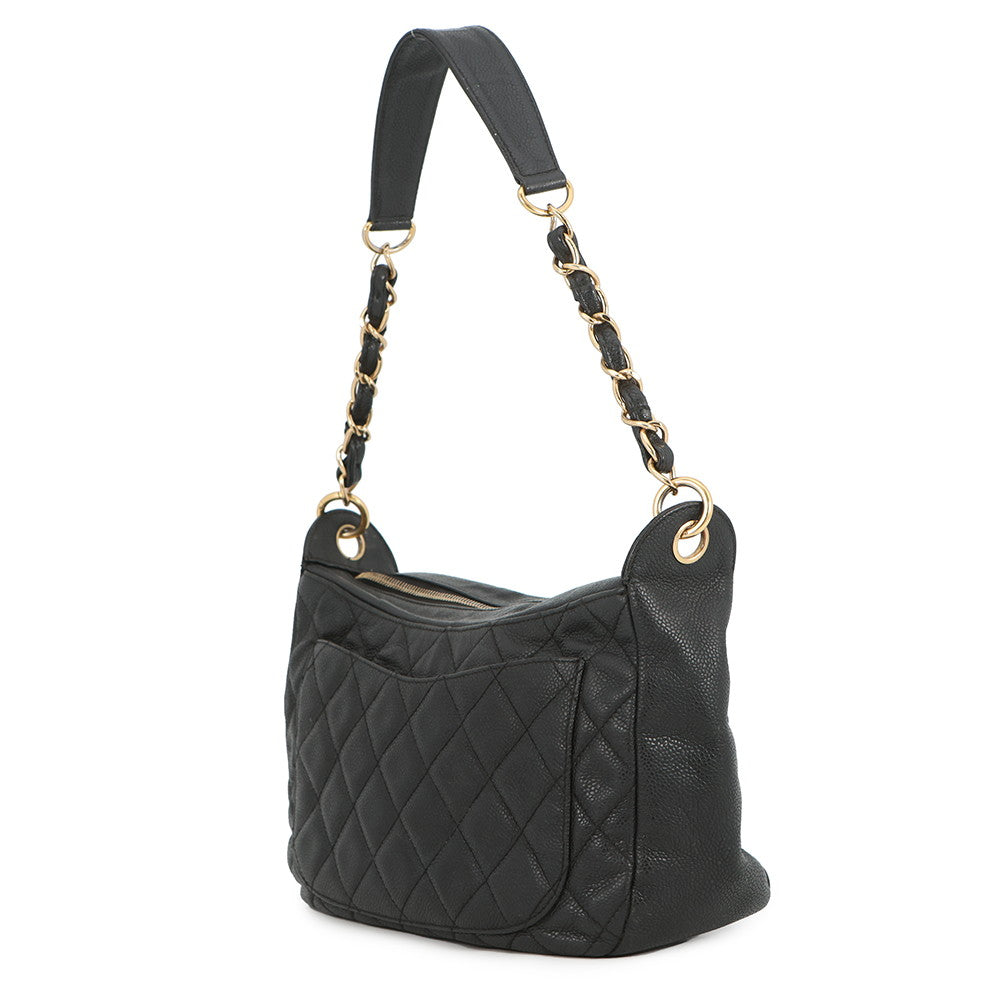 CHANEL Matelasse Shoulder Bag BlackA20993 Caviar Leather