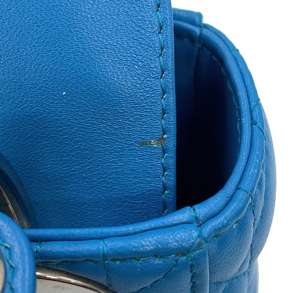 Dior Cannage Lady Dior Blue Leather Size Mini